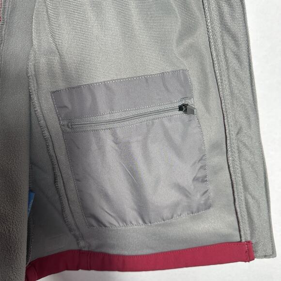 Audi Performance Soft Shell Vest Mens M Red Fleece Lined Zip Logo Wind Resistant - Picture 7 of 10